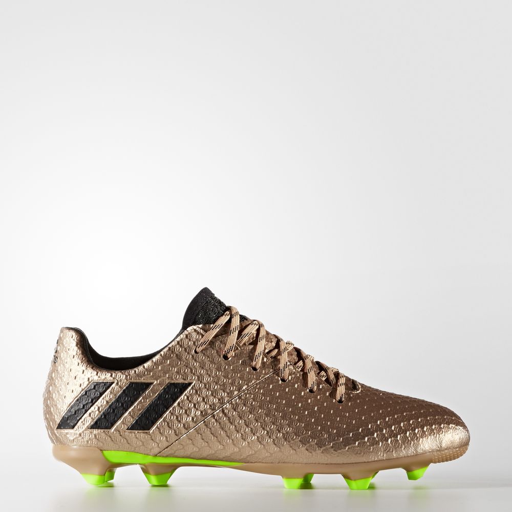 Adidas Messi 16.1 Firm Ground - ποδοσφαιρικα παπουτσια για αγορια - Χαλκός Μεταλλικός/Μαυρα/Πρασινο,